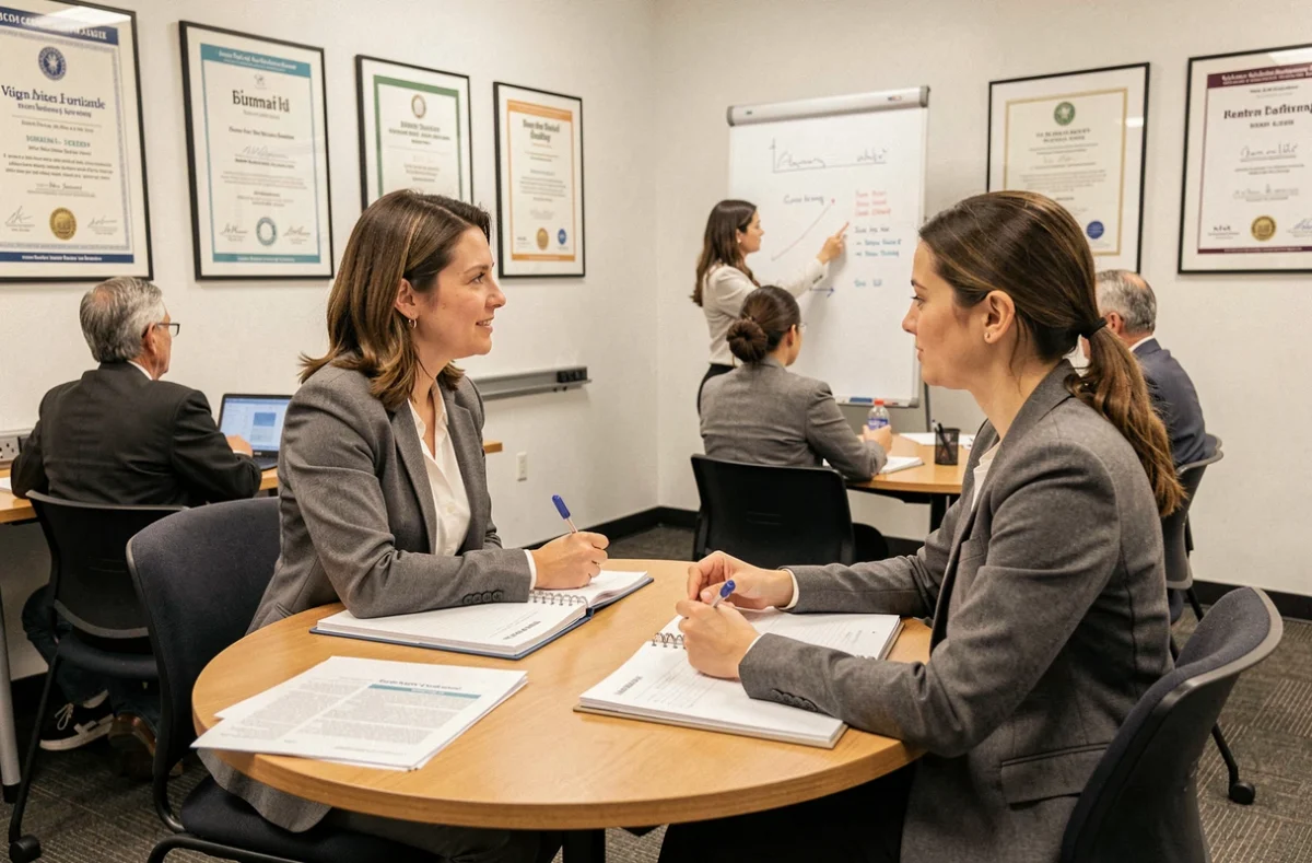 Stagiaire adulte en formation professionnelle dans une salle de cours à AFPAM Formation