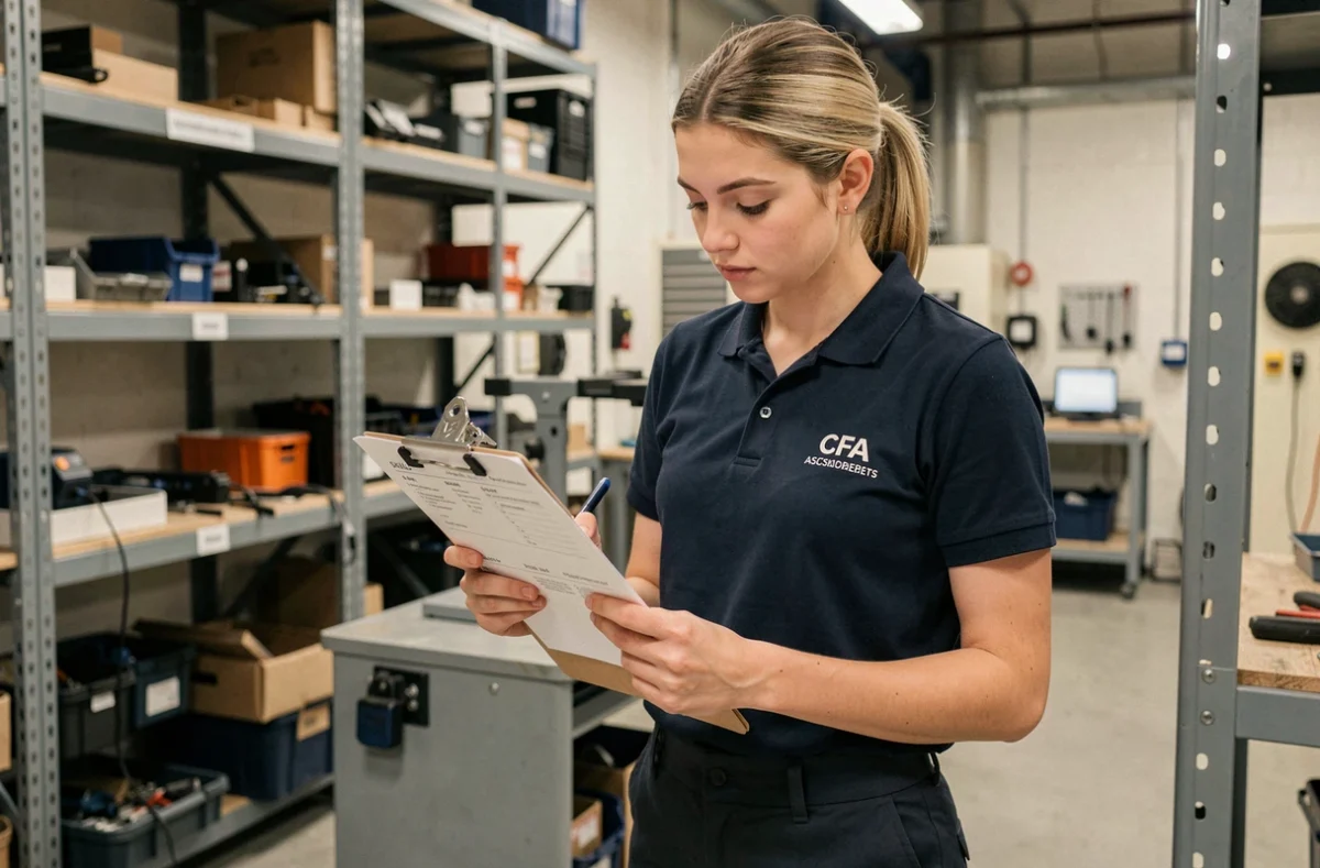 Apprentie en centre de formation professionnelle au CFA SACEF, Val-de-Marne