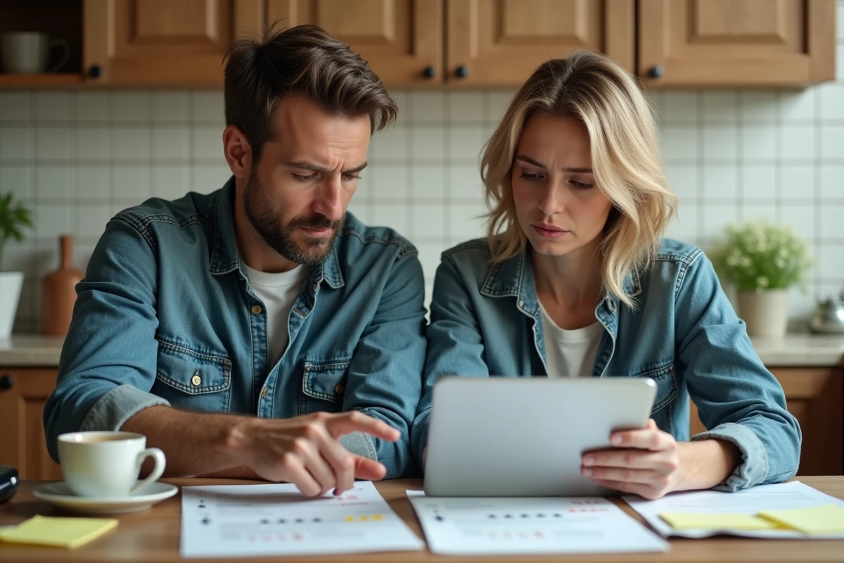 Couple d'adultes examinant les avis et erreurs à éviter avant de s'inscrire à une certification bricolage en ligne