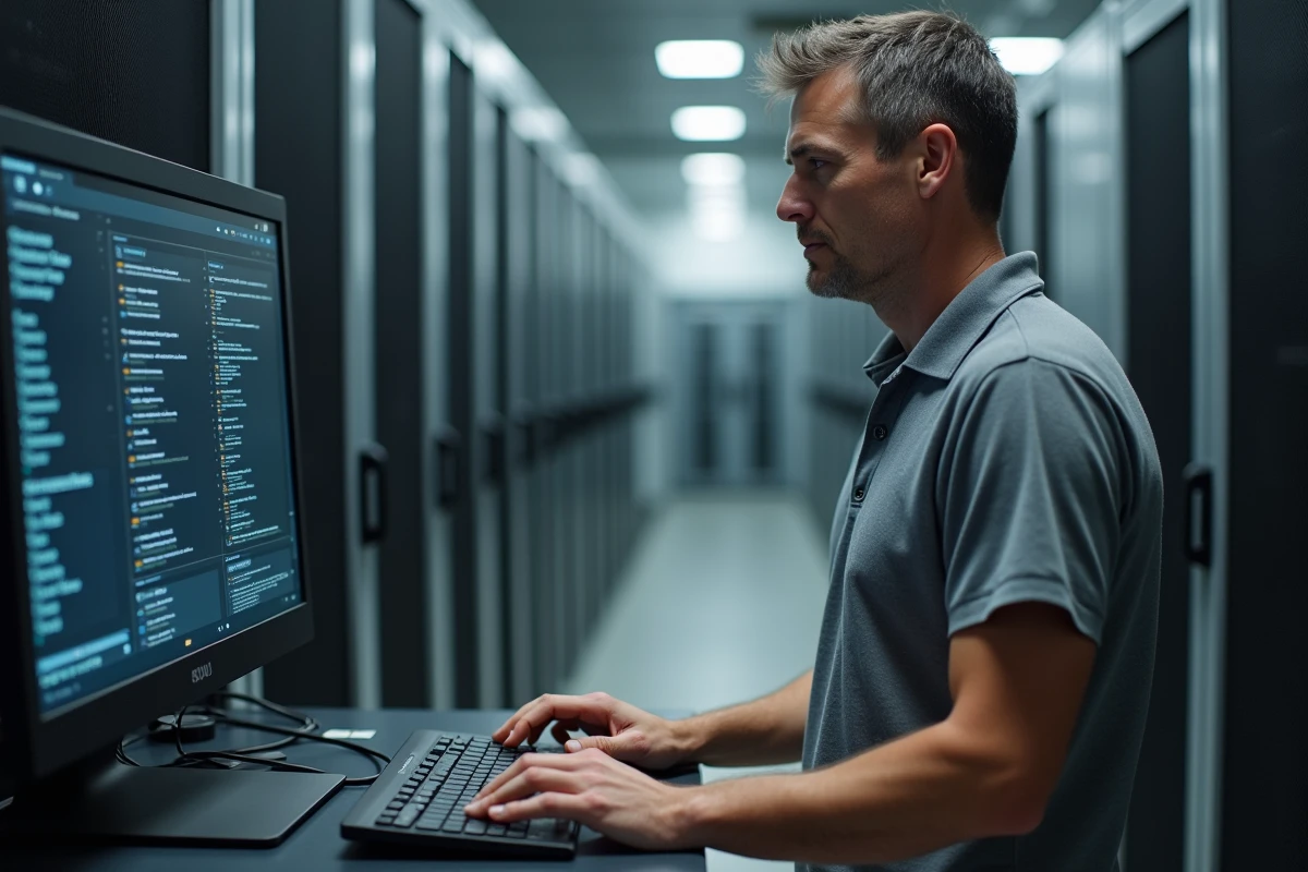 Technicien informatique gérant les quotas de messagerie académique sur un serveur universitaire